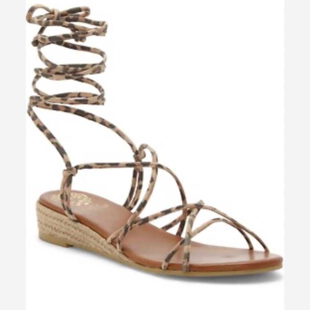 Women's Leopard Print Strappy Sandals Vince Camuto